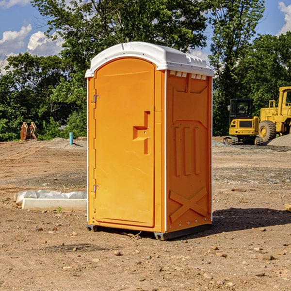 how often are the porta potties cleaned and serviced during a rental period in Marlin